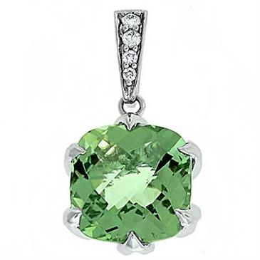 Prima 14k White Gemstone Pendant Prima 14k White Gemstone Pendant