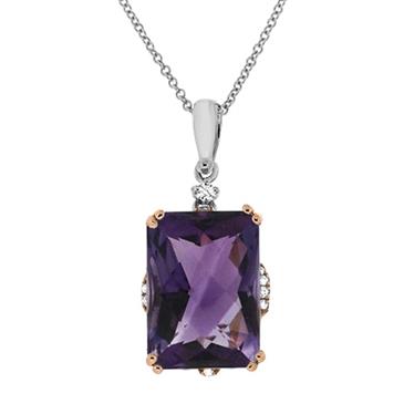 Prima 14k White Gold Gemstone Pendant Prima 14k White Gold Gemstone Pendant