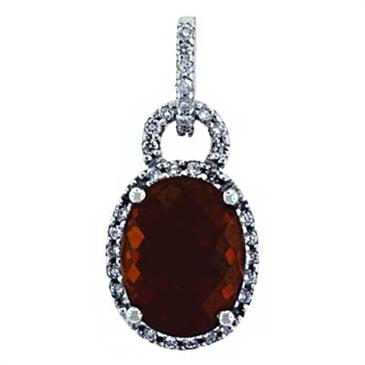 Prima 14k White Gold Gemstone Pendant Prima 14k White Gold Gemstone Pendant