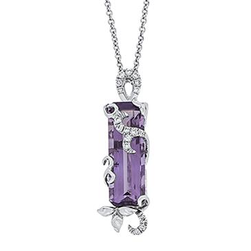 Prima 14k White Gold Gemstone Pendant Prima 14k White Gold Gemstone Pendant