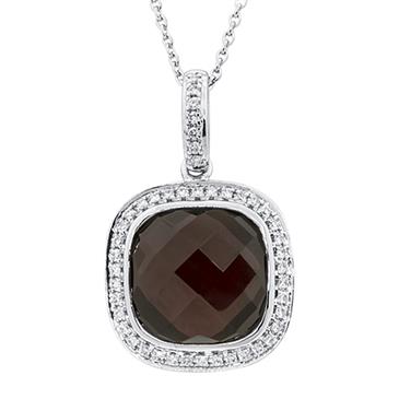 Prima 14k White Gold Gemstone Pendant Prima 14k White Gold Gemstone Pendant