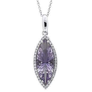 Prima 14k White Gold Gemstone Pendant Prima 14k White Gold Gemstone Pendant