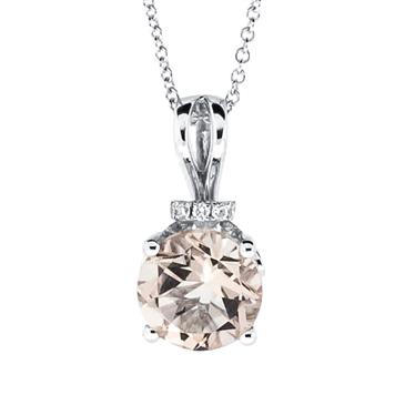 Prima 14k White Gold Gemstone Pendant Prima 14k White Gold Gemstone Pendant