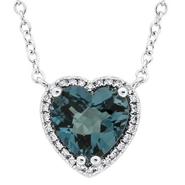 Prima 14k White Gold Gemstone Pendant Prima 14k White Gold Gemstone Pendant