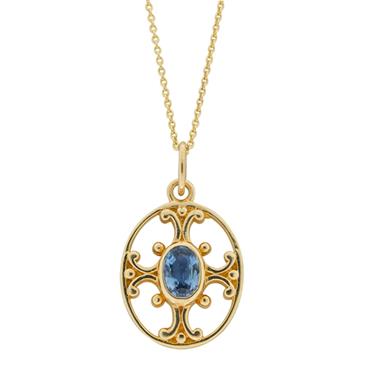 Prima 14k Yellow Gemstone Pendant Prima 14k Yellow Gemstone Pendant
