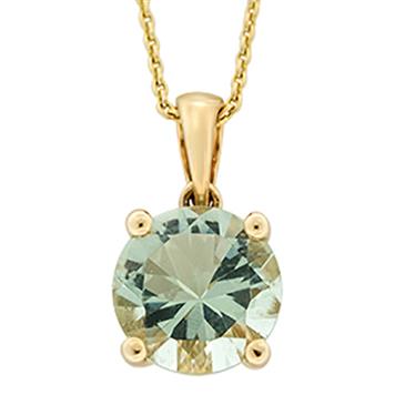 Prima 14k Yellow Gemstone Pendant Prima 14k Yellow Gemstone Pendant