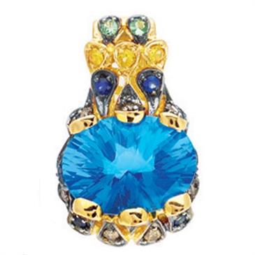 Prima 14k Yellow Gemstone Pendant Prima 14k Yellow Gemstone Pendant