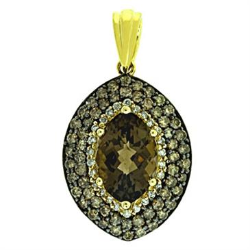 Prima 14k Yellow Gemstone Pendant Prima 14k Yellow Gemstone Pendant