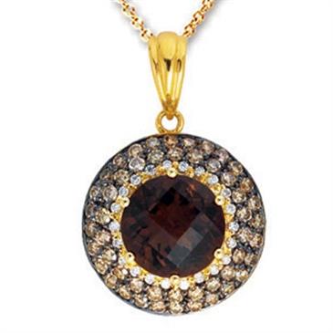 Prima 14k Yellow Gemstone Pendant Prima 14k Yellow Gemstone Pendant