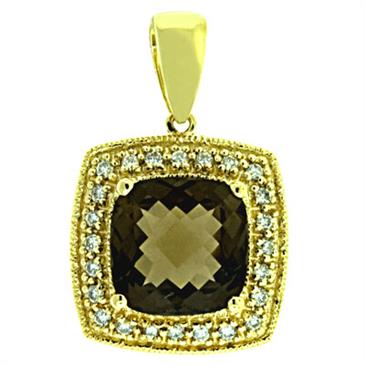 Prima 14k Yellow Gemstone Pendant Prima 14k Yellow Gemstone Pendant