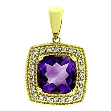 Prima 14k Yellow Gemstone Pendant Prima 14k Yellow Gemstone Pendant