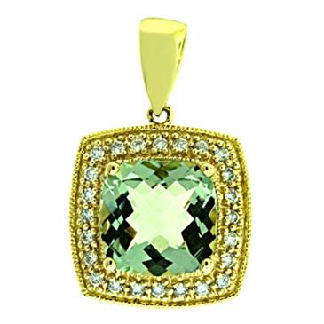 Prima 14k Yellow Gemstone Pendant Prima 14k Yellow Gemstone Pendant