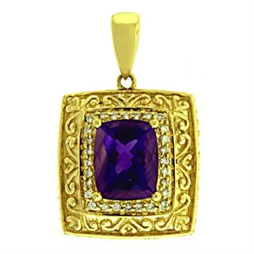 Prima 14k Yellow Gemstone Pendant Prima 14k Yellow Gemstone Pendant