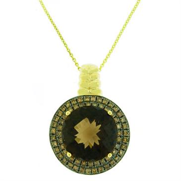 Prima 14k Yellow Gemstone Pendant Prima 14k Yellow Gemstone Pendant