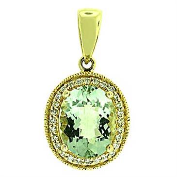 Prima 14k Yellow Gemstone Pendant Prima 14k Yellow Gemstone Pendant