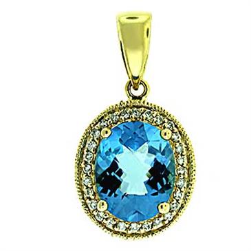Prima 14k Yellow Gemstone Pendant Prima 14k Yellow Gemstone Pendant