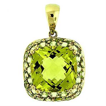 Prima 14k Yellow Gemstone Pendant Prima 14k Yellow Gemstone Pendant
