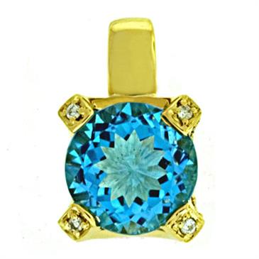Prima 14k Yellow Gemstone Pendant Prima 14k Yellow Gemstone Pendant
