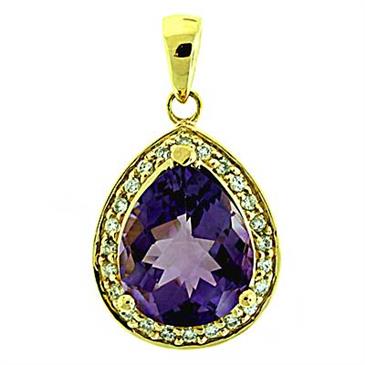Prima 14k Yellow Gemstone Pendant Prima 14k Yellow Gemstone Pendant
