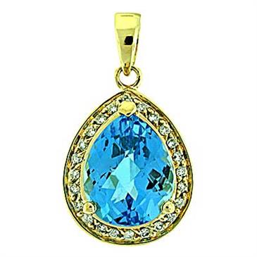 Prima 14k Yellow Gemstone Pendant Prima 14k Yellow Gemstone Pendant