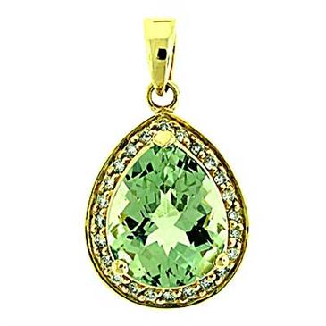 Prima 14k Yellow Gemstone Pendant Prima 14k Yellow Gemstone Pendant