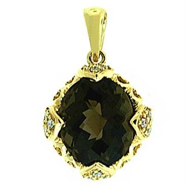 Prima 14k Yellow Gemstone Pendant Prima 14k Yellow Gemstone Pendant