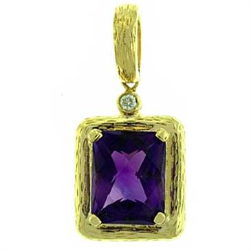 Prima 14k Yellow Gemstone Pendant Prima 14k Yellow Gemstone Pendant