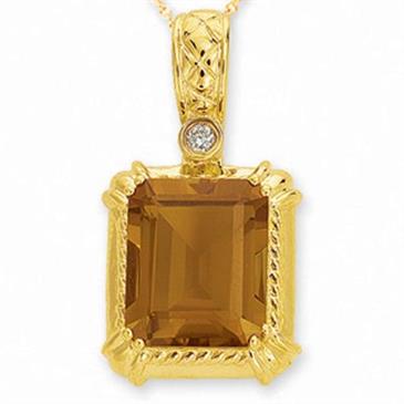 Prima 14k Yellow Gemstone Pendant Prima 14k Yellow Gemstone Pendant