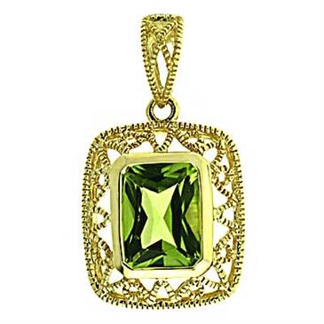 Prima 14k Yellow Gemstone Pendant Prima 14k Yellow Gemstone Pendant