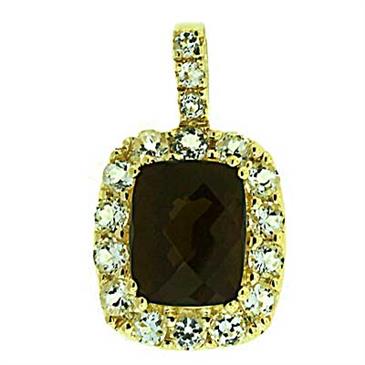 Prima 14k Yellow Gemstone Pendant Prima 14k Yellow Gemstone Pendant