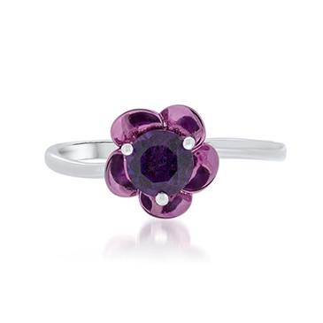 Prima Amethyst Coated Flower Ring Prima Amethyst Coated Flower Ring
