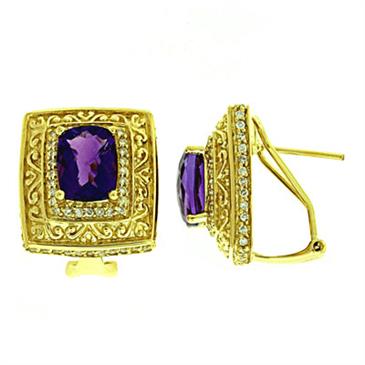 Prima Amethyst & Diamond Earrings Prima Amethyst & Diamond Earrings