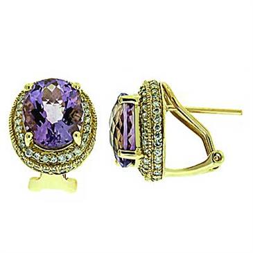 Prima Amethyst & Diamond Earrings Prima Amethyst & Diamond Earrings