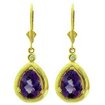 Prima Amethyst & Diamond Earrings Prima Amethyst & Diamond Earrings
