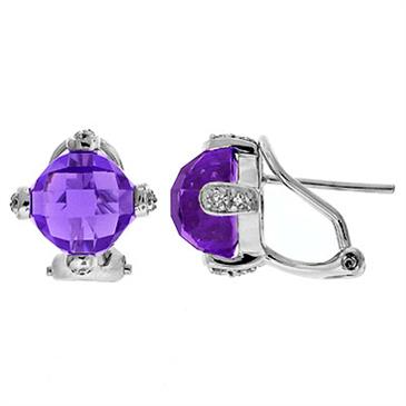 Prima Amethyst & Diamond Earrings Prima Amethyst & Diamond Earrings