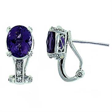 Prima Amethyst & Diamond Earrings