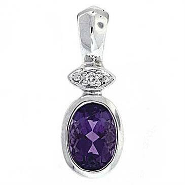 Prima Amethyst & Diamond Pendant Prima Amethyst & Diamond Pendant