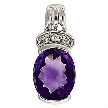 Prima Amethyst & Diamond Pendant Prima Amethyst & Diamond Pendant