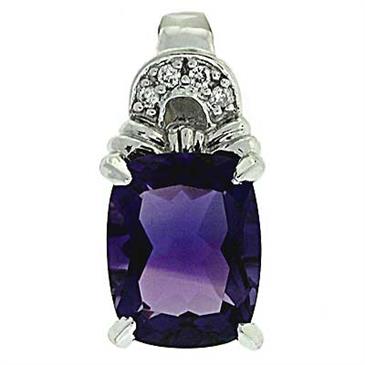 Prima Amethyst & Diamond Pendant Prima Amethyst & Diamond Pendant