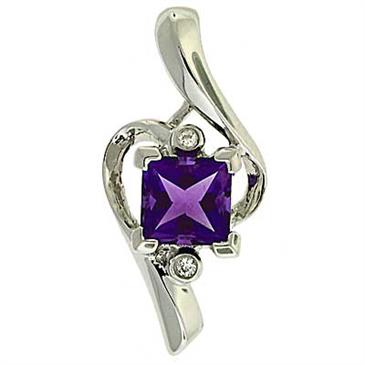 Prima Amethyst & Diamond Pendant Prima Amethyst & Diamond Pendant