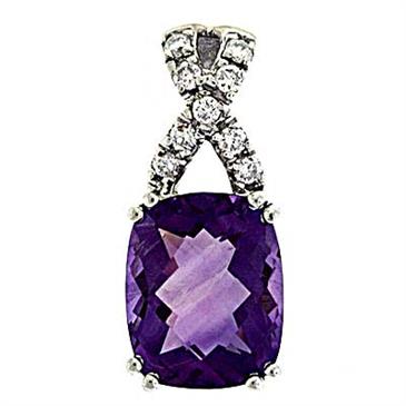 Prima Amethyst & Diamond Pendant Prima Amethyst & Diamond Pendant