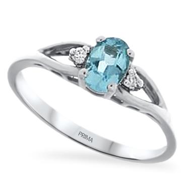 Prima Aquamarine & Diamond Ring Prima Aquamarine & Diamond Ring