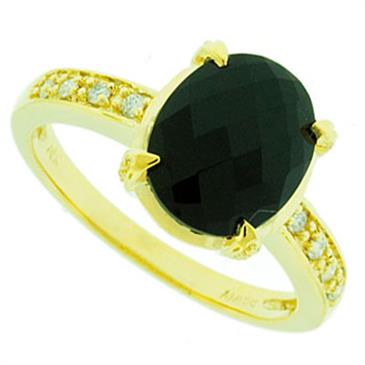 Prima Black Onyx & Diamond Ring Prima Black Onyx & Diamond Ring