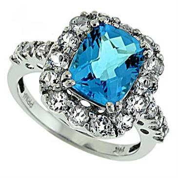 Prima Blue And White Topaz Ring Prima Blue And White Topaz Ring