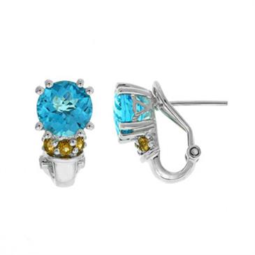 Prima Blue Topaz & Citrine Earrings Prima Blue Topaz & Citrine Earrings