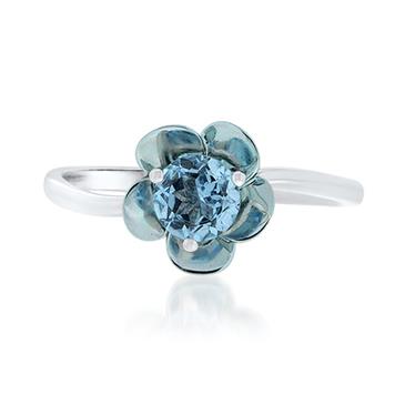 Prima Blue Topaz Coated Flower Ring Prima Blue Topaz Coated Flower Ring