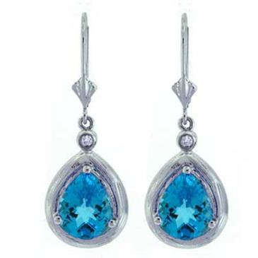 Prima Blue Topaz & Diamond Earrings Prima Blue Topaz & Diamond Earrings