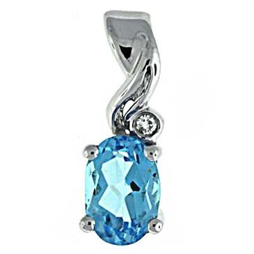 Prima Blue Topaz & Diamond Pendant Prima Blue Topaz & Diamond Pendant