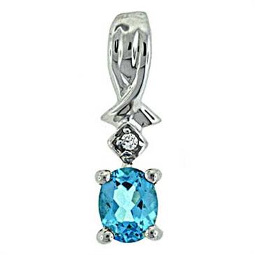 Prima Blue Topaz & Diamond Pendant Prima Blue Topaz & Diamond Pendant