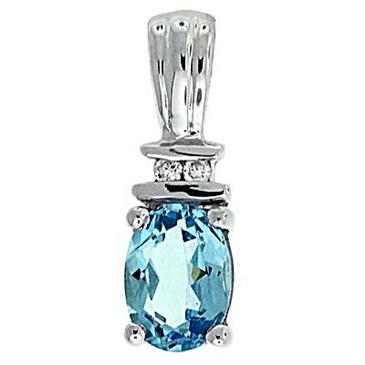 Prima Blue Topaz & Diamond Pendant Prima Blue Topaz & Diamond Pendant